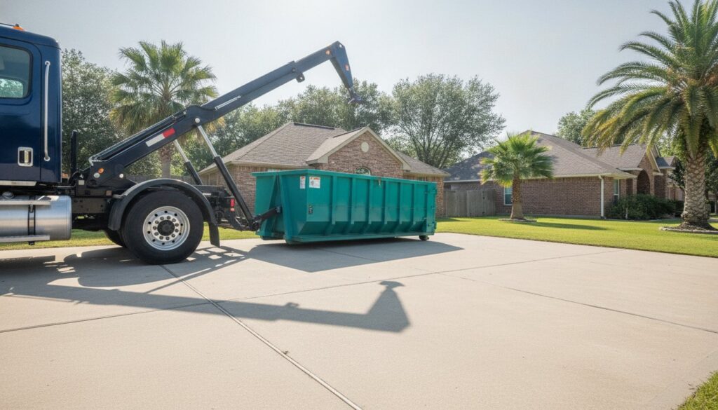 Hook Lift Dumpster for Driveways: Why Precision Placement Matters in 2026