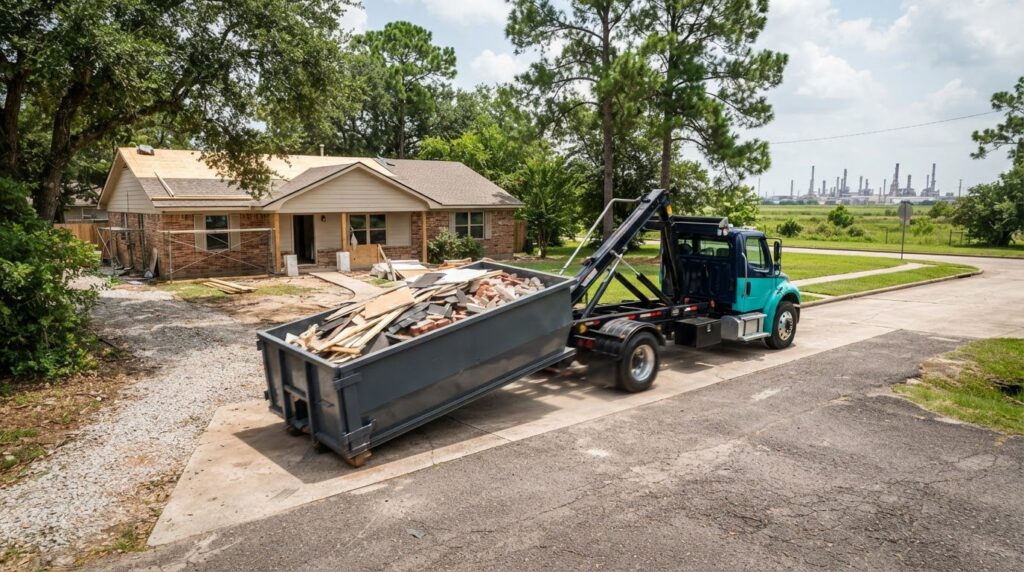 Construction Debris Dumpster Rental in Beaumont, TX