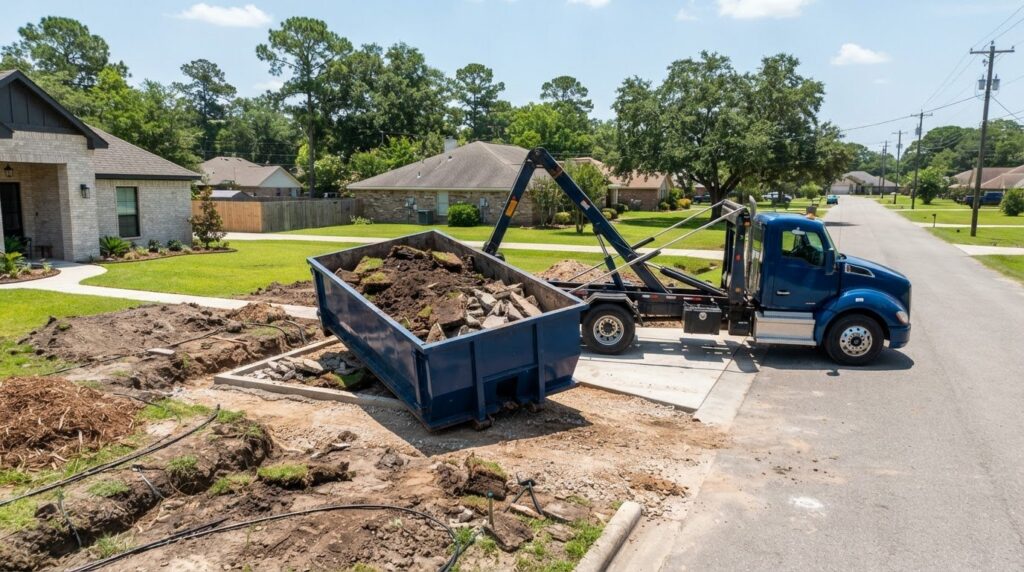 Dirt Removal Dumpster Service in Bridge City