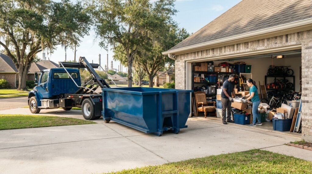Garage Cleanout Dumpster Service in Port Arthur