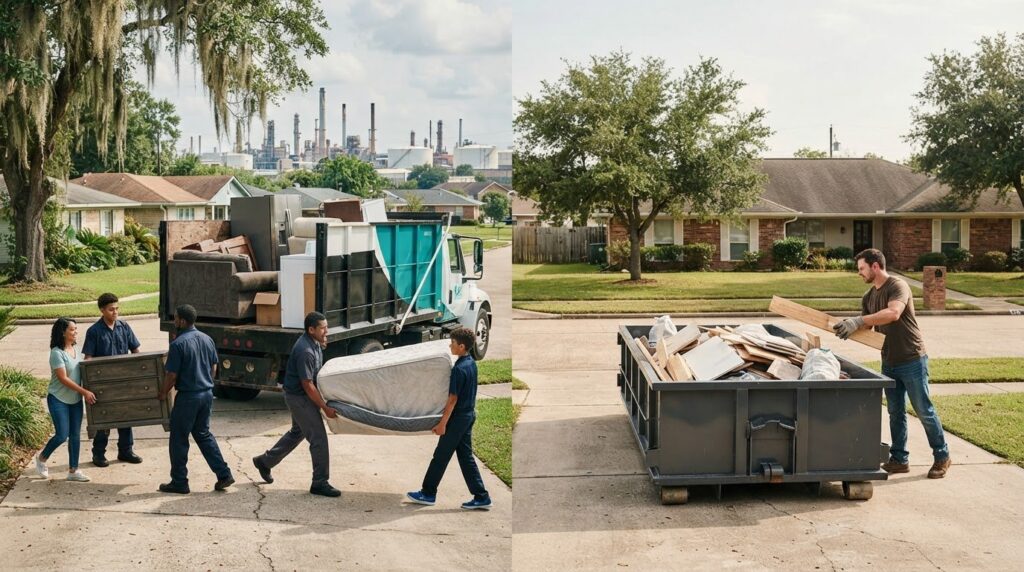Junk Removal vs Dumpster Rental: Compare Cost and Labor